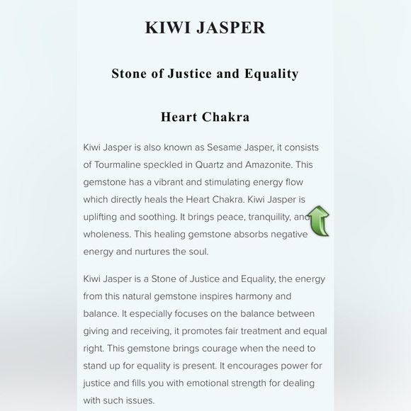 Blue Kiwi Jasper wirewrapped pendant necklace - Equality and Justice properties - Picture 4 of 5